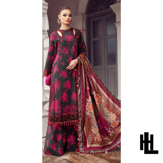 MARIA B VOLUME DIGITAL PRINT ALL OVER 3PC LAWN 9088