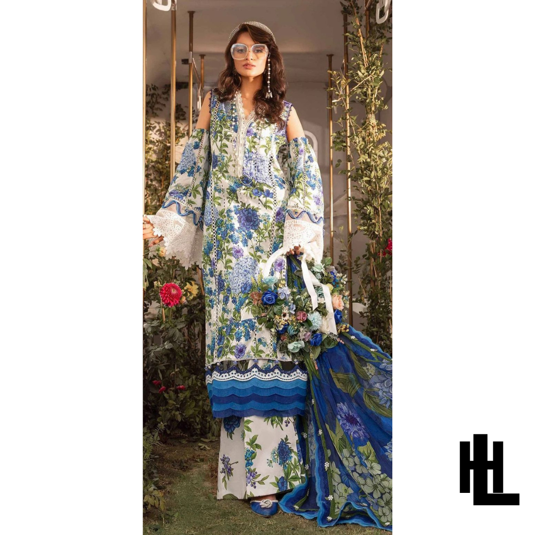 MARIA B VOLUME DIGITAL PRINT ALL OVER 3PC LAWN 9088