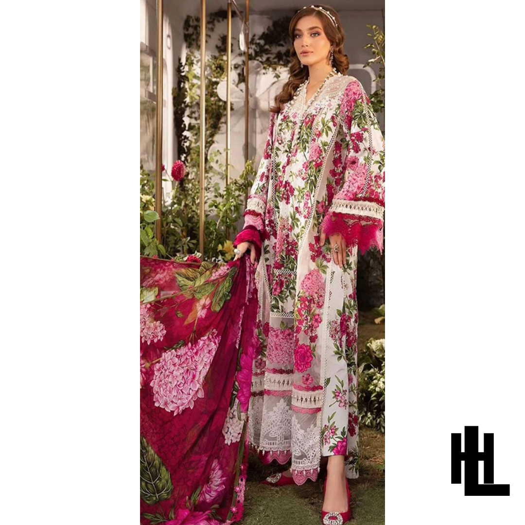 MARIA B VOLUME DIGITAL PRINT ALL OVER 3PC LAWN 9088