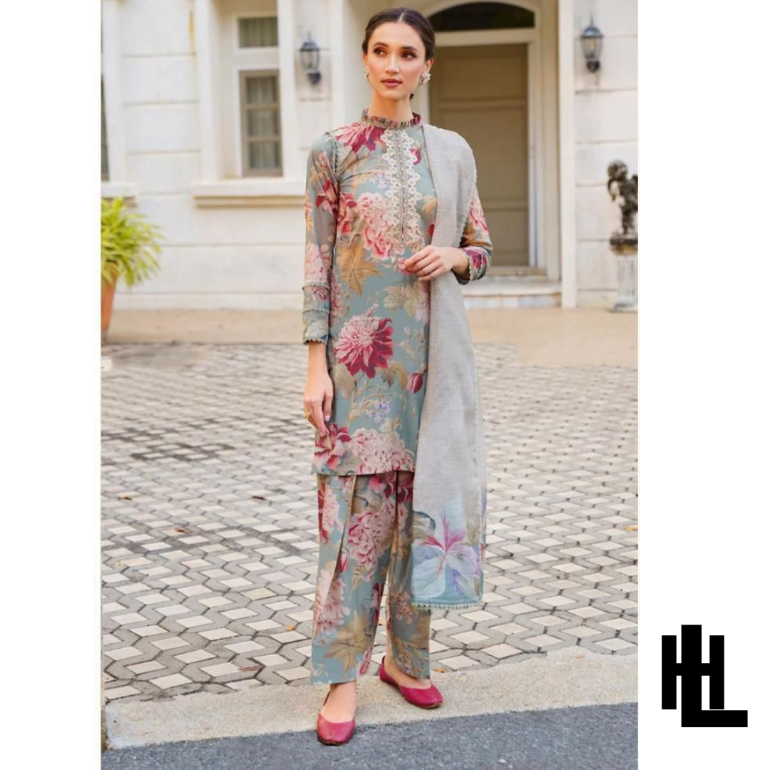 BAROQUE 3PCS DIGITAL PRINT LAWN