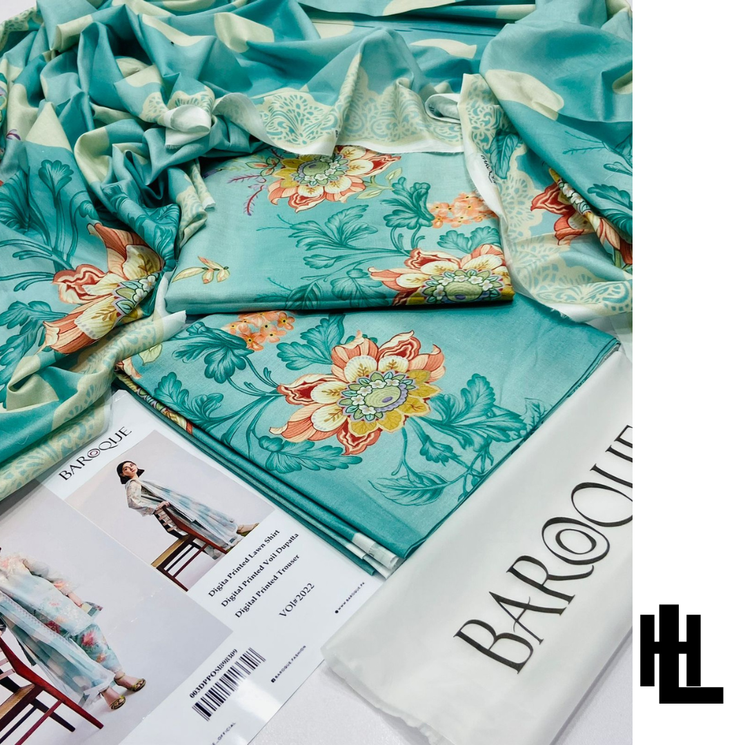 BAROQUE 3PCS DIGITAL PRINT LAWN