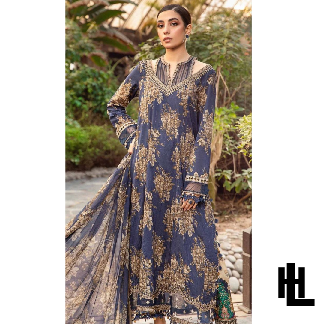 MARIA B VOLUME DIGITAL PRINT ALL OVER 3PC LAWN 9088