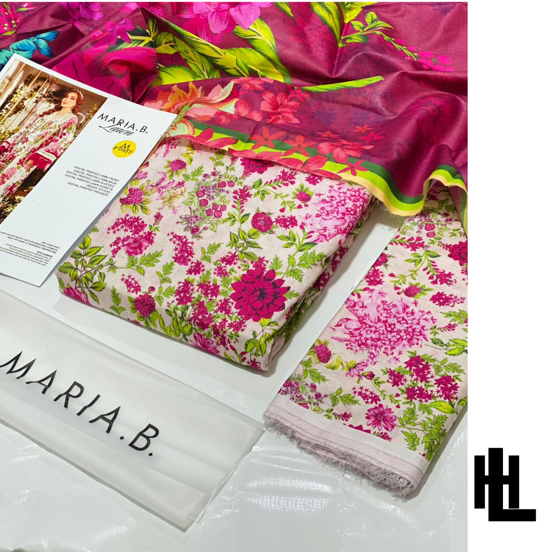 MARIA B VOLUME DIGITAL PRINT ALL OVER 3PC LAWN 9088