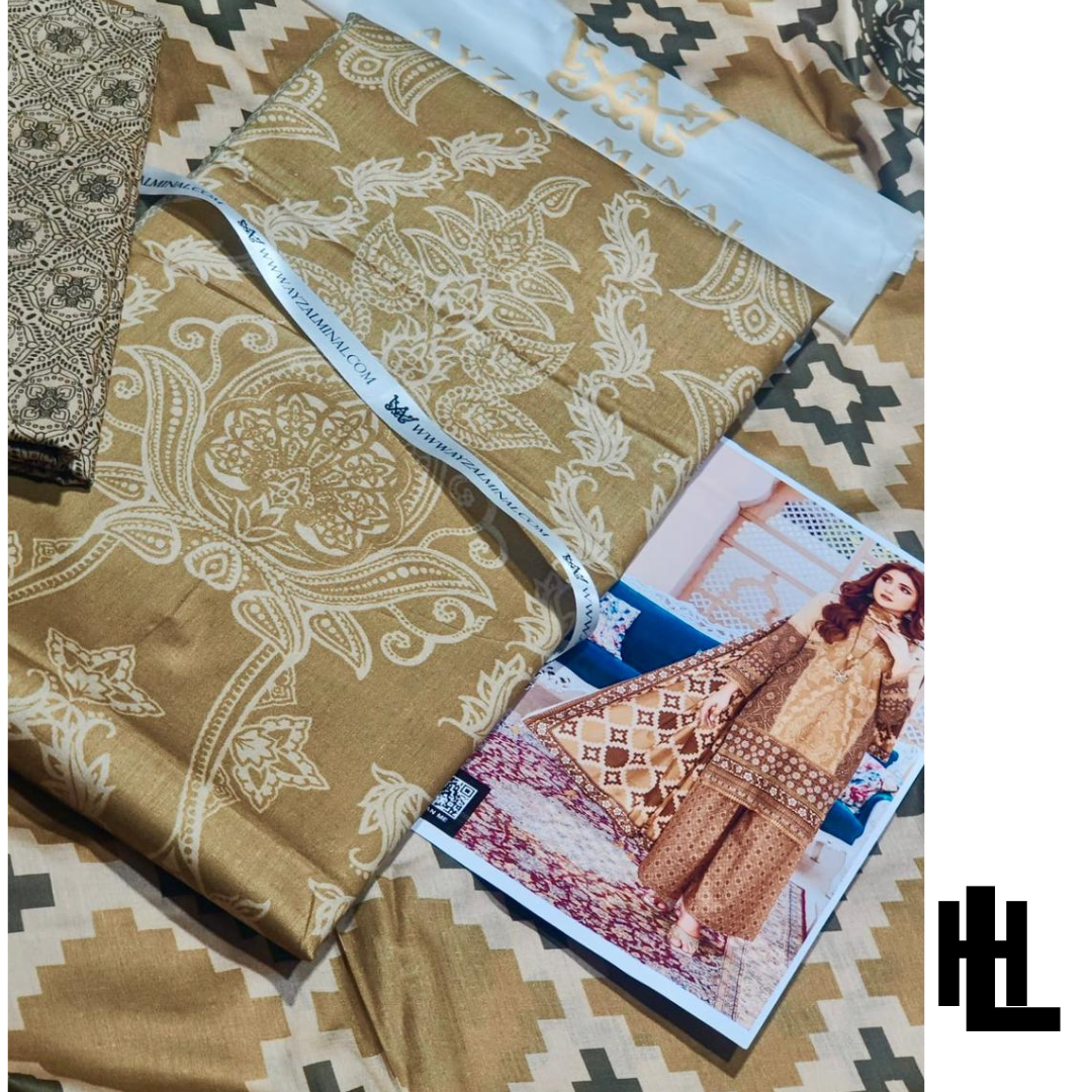 AYZAL MINAL DIGITAL PRINT 3PCS LAWN