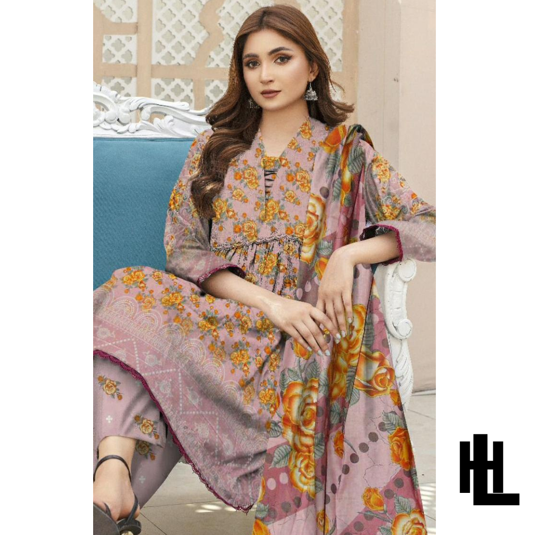 AYZAL MINAL DIGITAL PRINT 3PCS LAWN