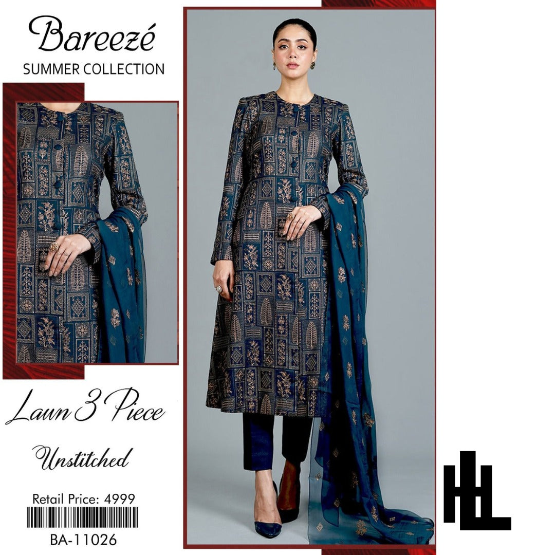 BAREEZE SUMMER COLLECTION 3PC LAWN