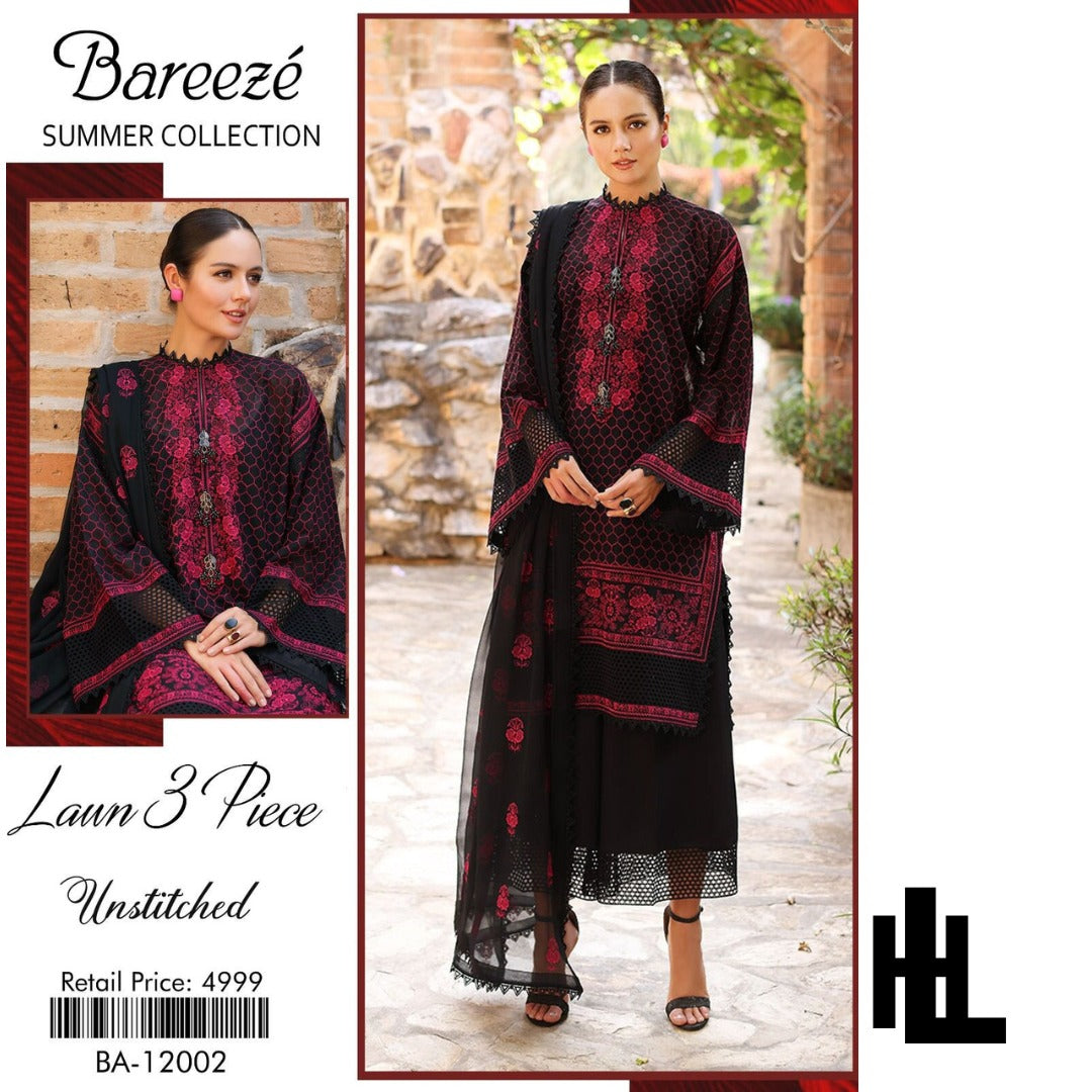 BAREEZE SUMMER COLLECTION 3PC LAWN