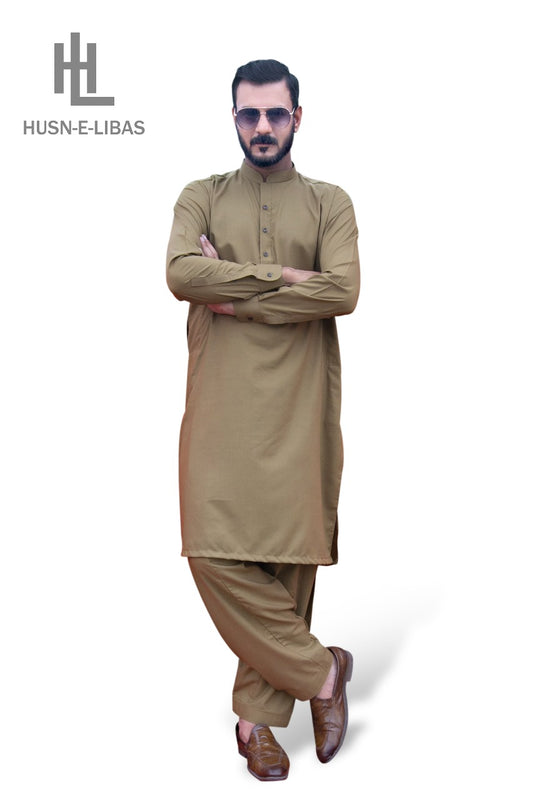 CAMEL WASH&WEAR SHALWAR KAMEEZ