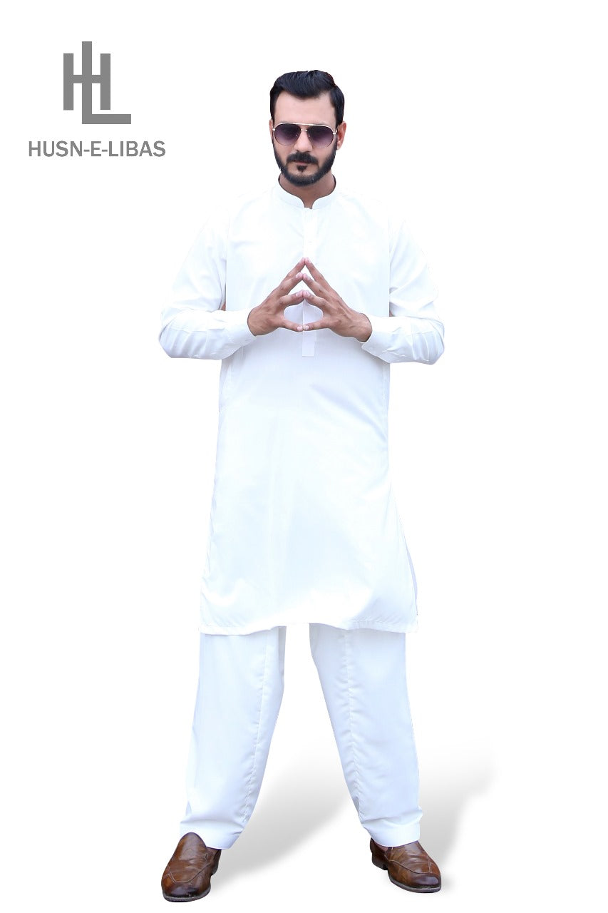 MILKY WHITE WASH&WEAR SHALWAR KAMEEZ