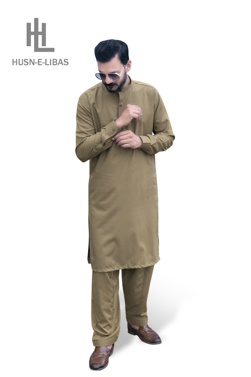 CAMEL WASH&WEAR SHALWAR KAMEEZ