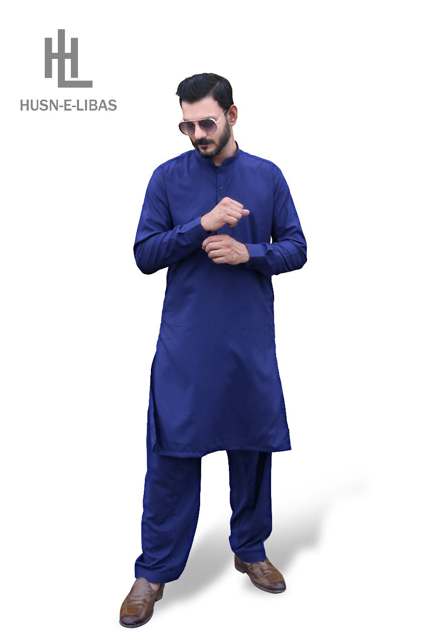 NAVY BLUE WASH&WEAR SHALWAR KAMEEZ