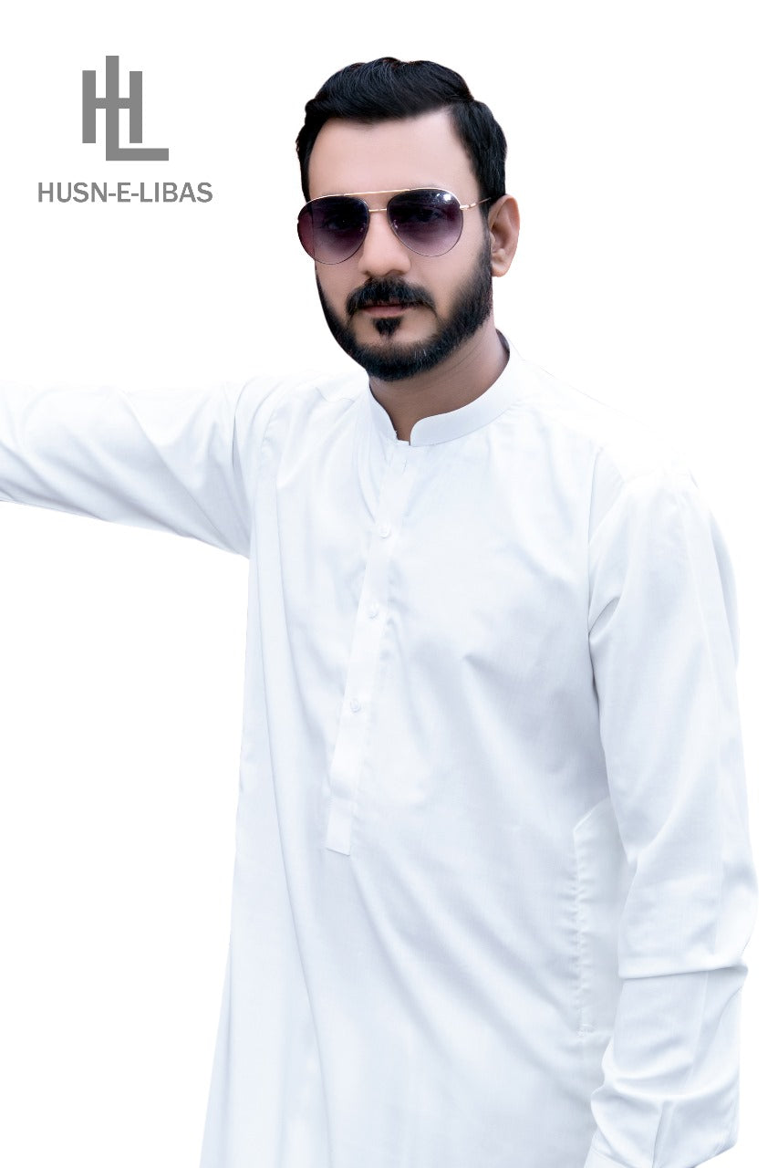 MILKY WHITE WASH&WEAR SHALWAR KAMEEZ