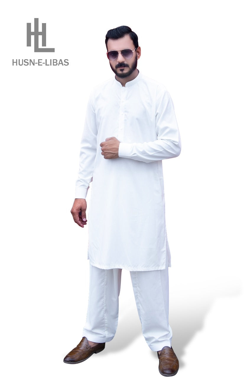 MILKY WHITE WASH&WEAR SHALWAR KAMEEZ