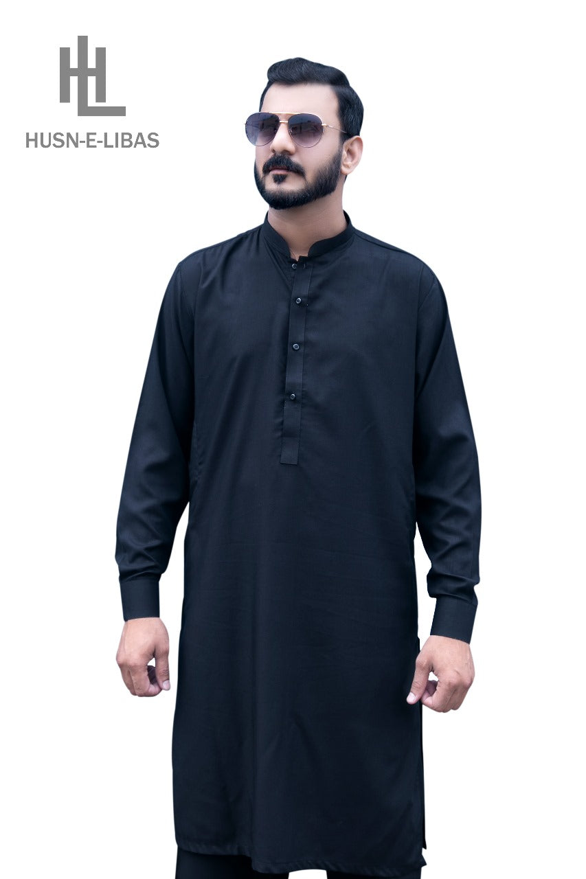 BLACK WASH&WEAR SHALWAR KAMEEZ